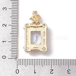 Brass Micro Pave Cubic Zirconia Pendants&nbsp;FIND-C047-10KCG-02