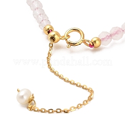 Natural Rose Quartz and Natural Lepidolite and Natural Agate Bead Bracelets&nbsp;BJEW-E098-13G