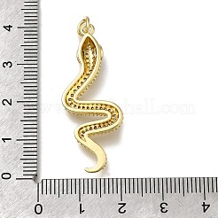 Brass Micro Pave Clear Cubic Zirconia Pendants&nbsp;ZIRC-I070-007G