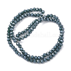 Electroplate Transparent Glass Beads Strands&nbsp;GLAA-XCP0001-60-4mm