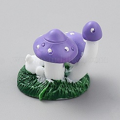 ミニチュア装飾品  マイクロランドスケープホームドールハウスアクセサリー  キノコ  小道具の装飾のふりをする  紫色のメディア  23x30x28mm&nbsp;DJEW-TAC0005-03D