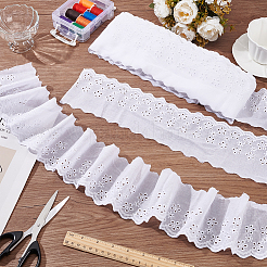 15 Yards Cotton Embroidery Hollow Flower Lace Trim&nbsp;OCOR-WH0003-045B