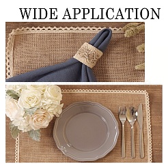 Braided Jute and Lace Non-Slip Insulation Pad&nbsp;AJEW-WH0066-01