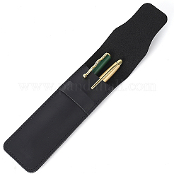 革ペンバッグ  ペンホルダー  長方形  ブラック  160x51x8mm&nbsp;AJEW-WH20020-332B
