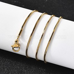 1.2MM 304 Stainless Steel Snake Chain Necklaces for Women Men&nbsp;STAS-V011-04B-G