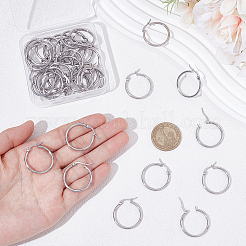 20 Pairs 304 Stainless Steel Hoop Earrings&nbsp;EJEW-UN0003-07