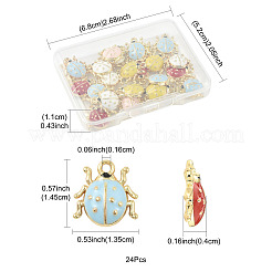 24Pcs Alloy Enamel Charms&nbsp;ENAM-FS0003-75