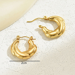 Twisted 201 Stainless Steel Hoop Earrings for Women&nbsp;JB8959