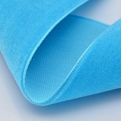 ギフトラッピングとイベントオーナメント用ポリエステルベルベットリボン  ディープスカイブルー  1/2インチ（13mm）  約25ヤード/ロール（22.86メートル/ロール）&nbsp;SRIB-M001-13mm-340
