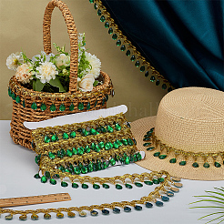 Polyester Lace Ribbon with Plastic Charms Tassel&nbsp;DIY-WH0656-11A