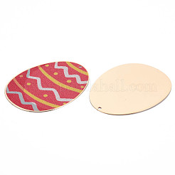 Spray Painted Brass Pendants&nbsp;KK-N223-20-06-NR