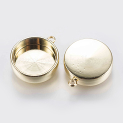 Brass Pendant Cabochon Settings&nbsp;KK-G338-09G
