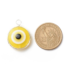 Transparent Evil Eye Resin Pendants&nbsp;PALLOY-JF01845-02
