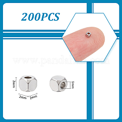200Pcs 201 Stainless Steel Beads&nbsp;FIND-UN0003-80