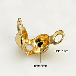 Brass End Bead Tips&nbsp;KK-E248-G