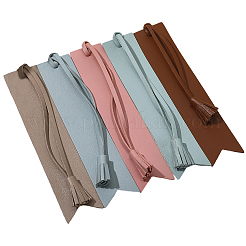 5Pcs 5 Colors PU Leather Tassel Bookmark&nbsp;AJEW-GF0011-83