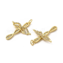 Brass Micro Pave Cubic Zirconia Pendants&nbsp;KK-E068-VB087