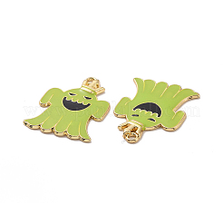 Halloween Theme Rack Plating Alloy Enamel Pendants&nbsp;PALLOY-O109-53LG