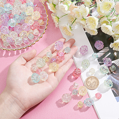 96Pcs 2 Style Transparent Acrylic Beads&nbsp;TACR-AR0001-06