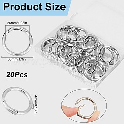 Zinc Alloy Spring Gate Rings&nbsp;FIND-SP0001-08C
