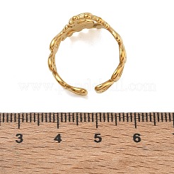 304 Stainless Steel Pave Cubic Zirconia Cuff Open Rings&nbsp;SA-CBAFEB5-06B-G