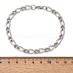 201 Stainless Steel Figaro Chain Bracelets&nbsp;STAS-T077-04P