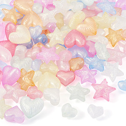 100Pcs 4 Styles Luminous Transparent Acrylic Beads&nbsp;OACR-TA0003-90