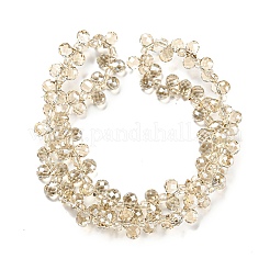 Electroplate Transparent Glass Beads Strands&nbsp;EGLA-P052-01A-PL01