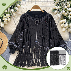 Polyester Fringe Lace Trim&nbsp;DIY-WH0671-008E