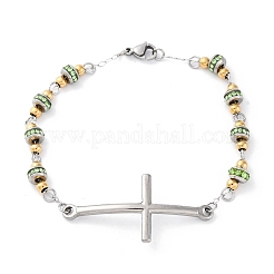 201 Stainless Steel Link Chain Bracelets&nbsp;BJEW-A032-01GP-01
