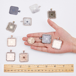 Alloy Rhinestone Pendant Cabochon Settings&nbsp;ALRI-SC0001-002