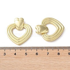 ラックメッキ真鍮チャーム  カドミウムフリー＆鉛フリー  ハートチャーム  18KGP本金メッキ  28mm  穴：4.5x2.5mm&nbsp;KK-M268-01G