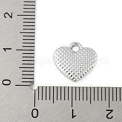 合金ラインストーンペンダント  UVメッキ  ハート  プラチナ  12x12x2mm  穴：1.8mm&nbsp;PALLOY-P308-05P