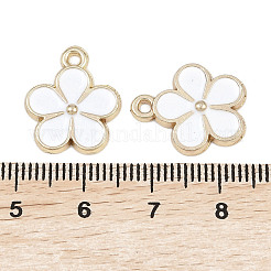合金エナメルチャーム  花のチャーム  ゴールドカラー  ミックスカラー  17x14.5x2mm  穴：1.5mm&nbsp;ENAM-D312-02G