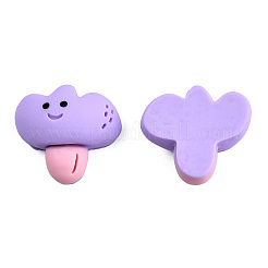 オペーク樹脂カボション  笑顔模様の花  ミックスカラー  19~19.5x20.5x8mm&nbsp;CRES-N022-182