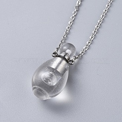 Handmade Bumpy Lampwork Perfume Bottle Pendants&nbsp;NJEW-F251-10P