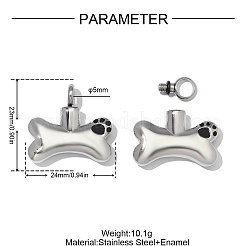 304 Stainless Steel with Black Enamel Pendants&nbsp;SA-OY003-61P