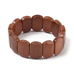 Synthetic Goldstone Beads Stretch Bracelets for Women Men&nbsp;BJEW-I323-02T