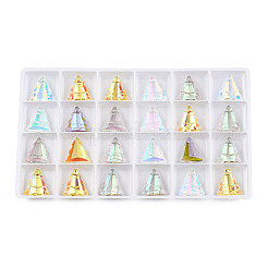 120Pcs Electroplated Transparent Glass Charms&nbsp;EGLA-N006-072