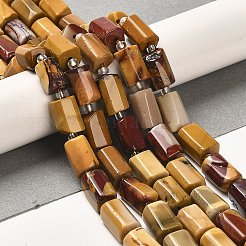 天然石モッカイトビーズ連売り  シードビーズで  多面カット  コラム  8.5~11x5.5~6.5mm  穴：1mm  約14~15個/連  7.48''（19センチメートル）&nbsp;G-N327-06-22