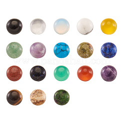 90Pcs 18 Style Natural & Synthetic Gemstone Cabochons&nbsp;G-FW0001-09
