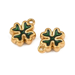 304ステンレススチールチャーム  エナメル  ゴールドカラー  クロス  12x10x3mm  穴：1.2mm&nbsp;STAS-C160-03D-G