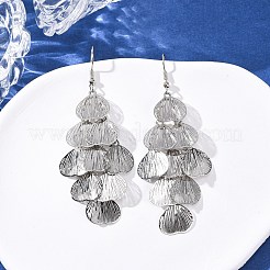 430 Stainless Steel Heart Dangle Earrings&nbsp;EJEW-A137-09P