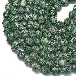 Natural Green Spot Jasper Beads Strands&nbsp;G-K389-D09-01