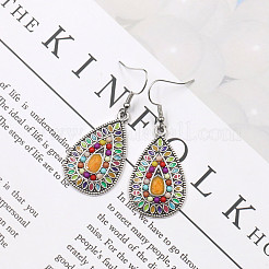 Bohemia Style Alloy Dangle Earrings&nbsp;EJEW-F238-02