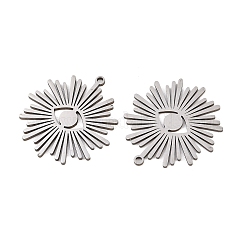 ステンレスペンダント201個  目のチャーム入り太陽  ステンレス鋼色  27x25x1mm  穴：1.4mm&nbsp;STAS-I364-09P