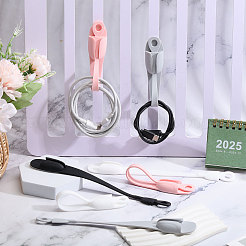 8Pcs 4 Colors Silicone Nuckle Cable Ties Reusable Self-Adhesive Headphone Cable Line Bundle&nbsp;AJEW-CA0004-71