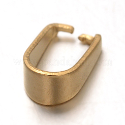 イオンプレーティング(IP) 304 ステンレススチール スナップオンベイル  ゴールドカラー  9x4x6mm  ピン：0.6mm&nbsp;STAS-F074-03