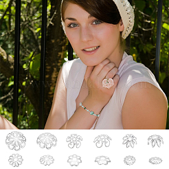 6 Styles Iron Bead Caps&nbsp;IFIN-UN0001-28S