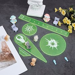 5Pcs 5 Styles Transparent Acrylic Templates&nbsp;DIY-OC0014-54